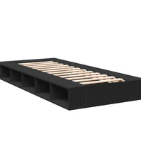Bettgestell Schwarz 90x200 cm Holzwerkstoff