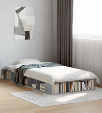Bettgestell Betongrau 90x190 cm Holzwerkstoff