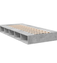 Bettgestell Betongrau 90x190 cm Holzwerkstoff