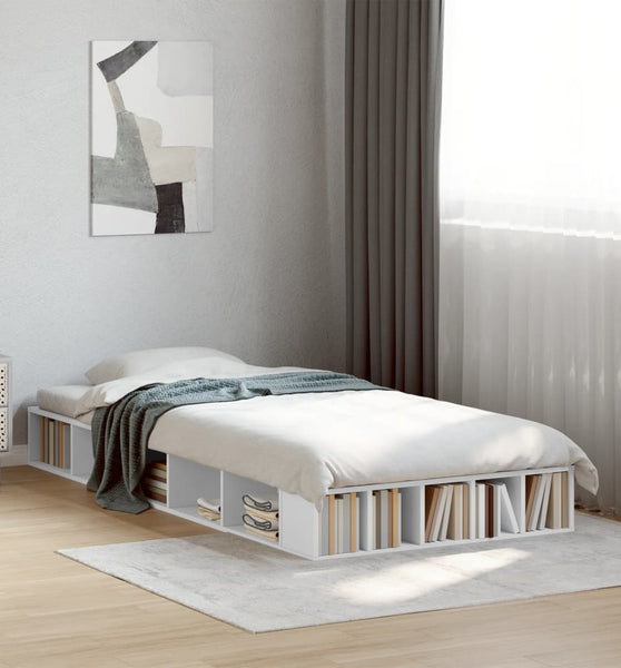 Bettgestell Weiß 75x190 cm Holzwerkstoff