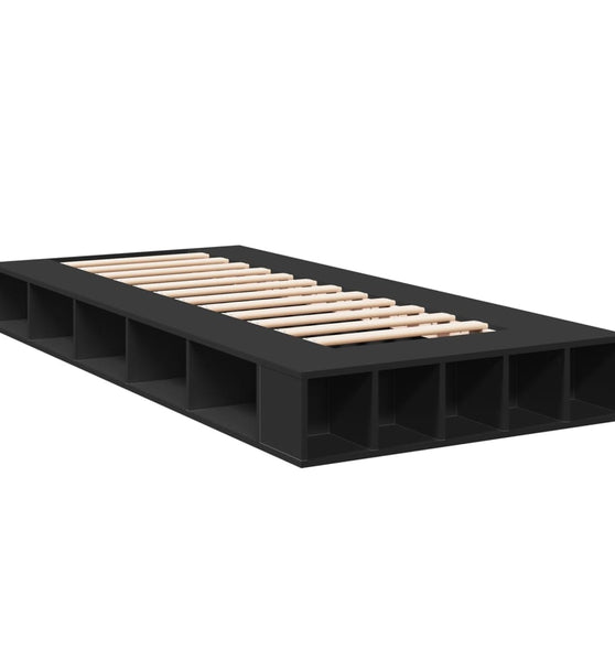 Bettgestell Schwarz 75x190 cm Holzwerkstoff