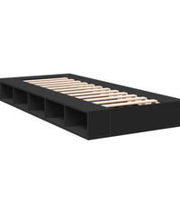 Bettgestell Schwarz 75x190 cm Holzwerkstoff