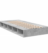 Bettgestell Betongrau 75x190 cm Holzwerkstoff