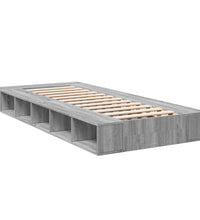 Bettgestell Grau Sonoma 75x190 cm Holzwerkstoff