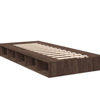 Bettgestell Braun Eichen-Optik 75x190 cm Holzwerkstoff