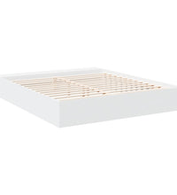 Bettgestell Weiß 200x200 cm Holzwerkstoff