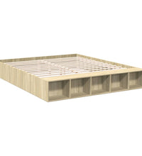 Bettgestell Sonoma-Eiche 200x200 cm Holzwerkstoff