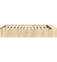 Bettgestell Sonoma-Eiche 200x200 cm Holzwerkstoff