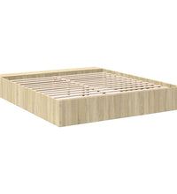 Bettgestell Sonoma-Eiche 200x200 cm Holzwerkstoff