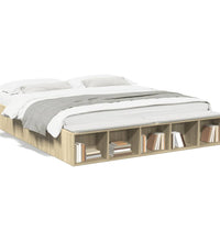 Bettgestell Sonoma-Eiche 200x200 cm Holzwerkstoff