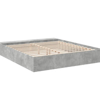 Bettgestell Betongrau 200x200 cm Holzwerkstoff