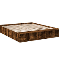 Bettgestell Räuchereiche 200x200 cm Holzwerkstoff