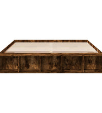 Bettgestell Räuchereiche 200x200 cm Holzwerkstoff