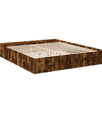 Bettgestell Räuchereiche 200x200 cm Holzwerkstoff