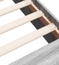 Bettgestell Grau Sonoma 200x200 cm Holzwerkstoff