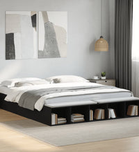 Bettgestell Schwarz 180x200 cm Holzwerkstoff