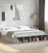 Bettgestell Betongrau 180x200 cm Holzwerkstoff