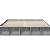 Bettgestell Betongrau 180x200 cm Holzwerkstoff