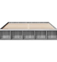 Bettgestell Grau Sonoma 180x200 cm Holzwerkstoff