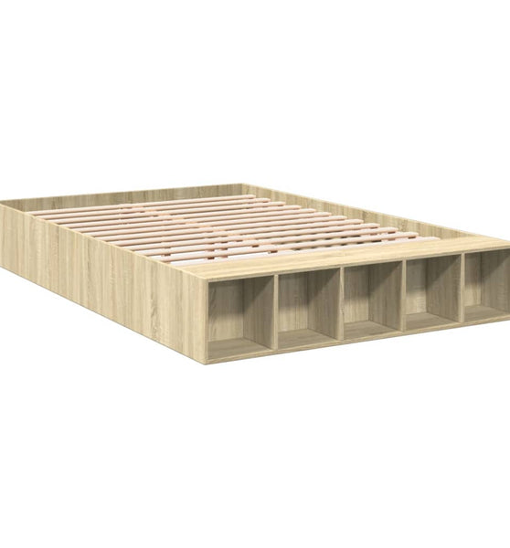 Bettgestell Sonoma-Eiche 160x200 cm Holzwerkstoff
