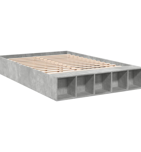 Bettgestell Betongrau 160x200 cm Holzwerkstoff
