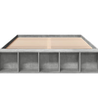 Bettgestell Betongrau 160x200 cm Holzwerkstoff