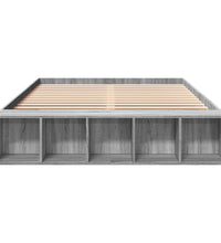 Bettgestell Grau Sonoma 160x200 cm Holzwerkstoff