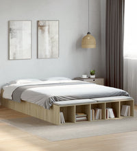 Bettgestell Sonoma-Eiche 150x200 cm Holzwerkstoff
