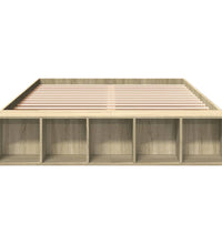 Bettgestell Sonoma-Eiche 150x200 cm Holzwerkstoff