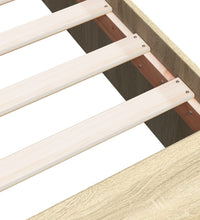Bettgestell Sonoma-Eiche 150x200 cm Holzwerkstoff
