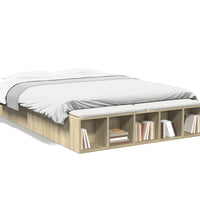 Bettgestell Sonoma-Eiche 150x200 cm Holzwerkstoff