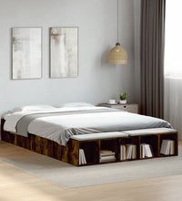 Bettgestell Räuchereiche 150x200 cm Holzwerkstoff