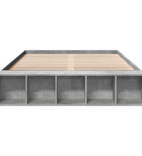 Bettgestell Betongrau 140x200 cm Holzwerkstoff