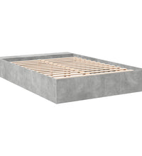 Bettgestell Betongrau 140x200 cm Holzwerkstoff