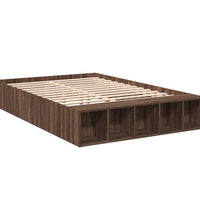 Bettgestell Braun Eichen-Optik 120x200 cm Holzwerkstoff