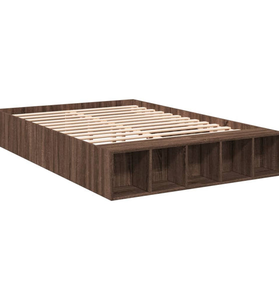 Bettgestell Braun Eichen-Optik 120x200 cm Holzwerkstoff