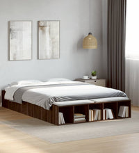 Bettgestell Braun Eichen-Optik 120x200 cm Holzwerkstoff