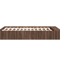 Bettgestell Braun Eichen-Optik 120x200 cm Holzwerkstoff