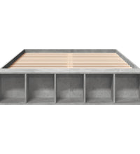 Bettgestell Betongrau 140x190 cm Holzwerkstoff