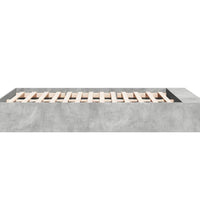 Bettgestell Betongrau 140x190 cm Holzwerkstoff