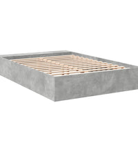 Bettgestell Betongrau 140x190 cm Holzwerkstoff