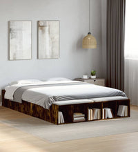 Bettgestell Räuchereiche 140x190 cm Holzwerkstoff