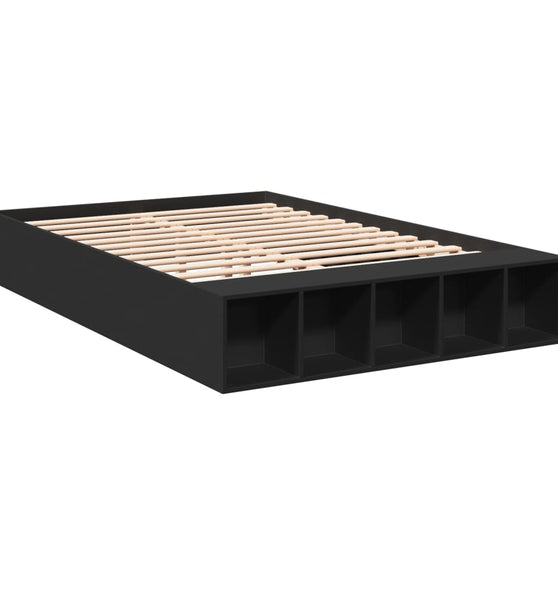 Bettgestell Schwarz 135x190 cm Holzwerkstoff