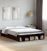Bettgestell Schwarz 135x190 cm Holzwerkstoff