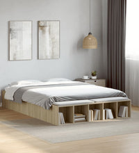 Bettgestell Sonoma-Eiche 135x190 cm Holzwerkstoff