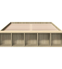 Bettgestell Sonoma-Eiche 135x190 cm Holzwerkstoff