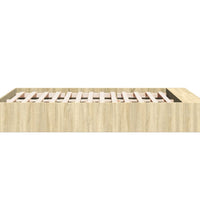 Bettgestell Sonoma-Eiche 135x190 cm Holzwerkstoff