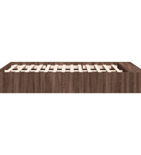 Bettgestell Braun Eichen-Optik 135x190 cm Holzwerkstoff