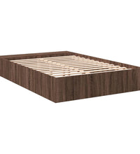 Bettgestell Braun Eichen-Optik 135x190 cm Holzwerkstoff