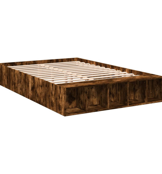 Bettgestell Räuchereiche 120x190 cm Holzwerkstoff